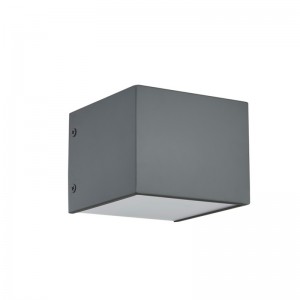 Hospitality Hotel fali lámpa festett lapos szürke kivitelben és integrált LED -vel a szálloda tipikus vendégszobában