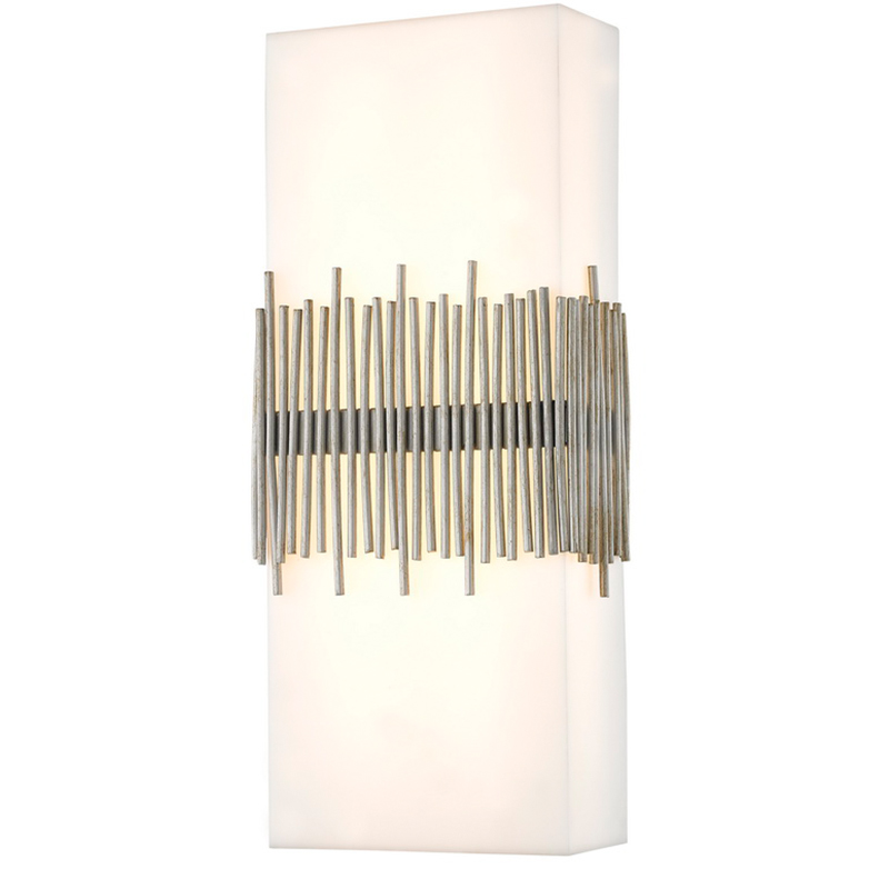 Hospitality Hotel Wall Sconce Antik Siliver kivitelben és téglalap alakú akril árnyékban a szállodában tipikus vendégszobában